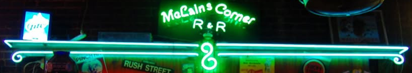McLain's Corner neon bar sign